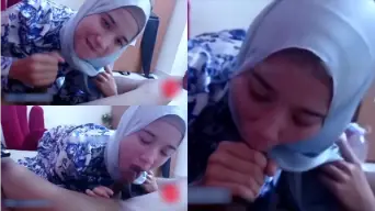 Pelajar Jilbab Biru Doyan Emut Kontol Video by BebasIndo